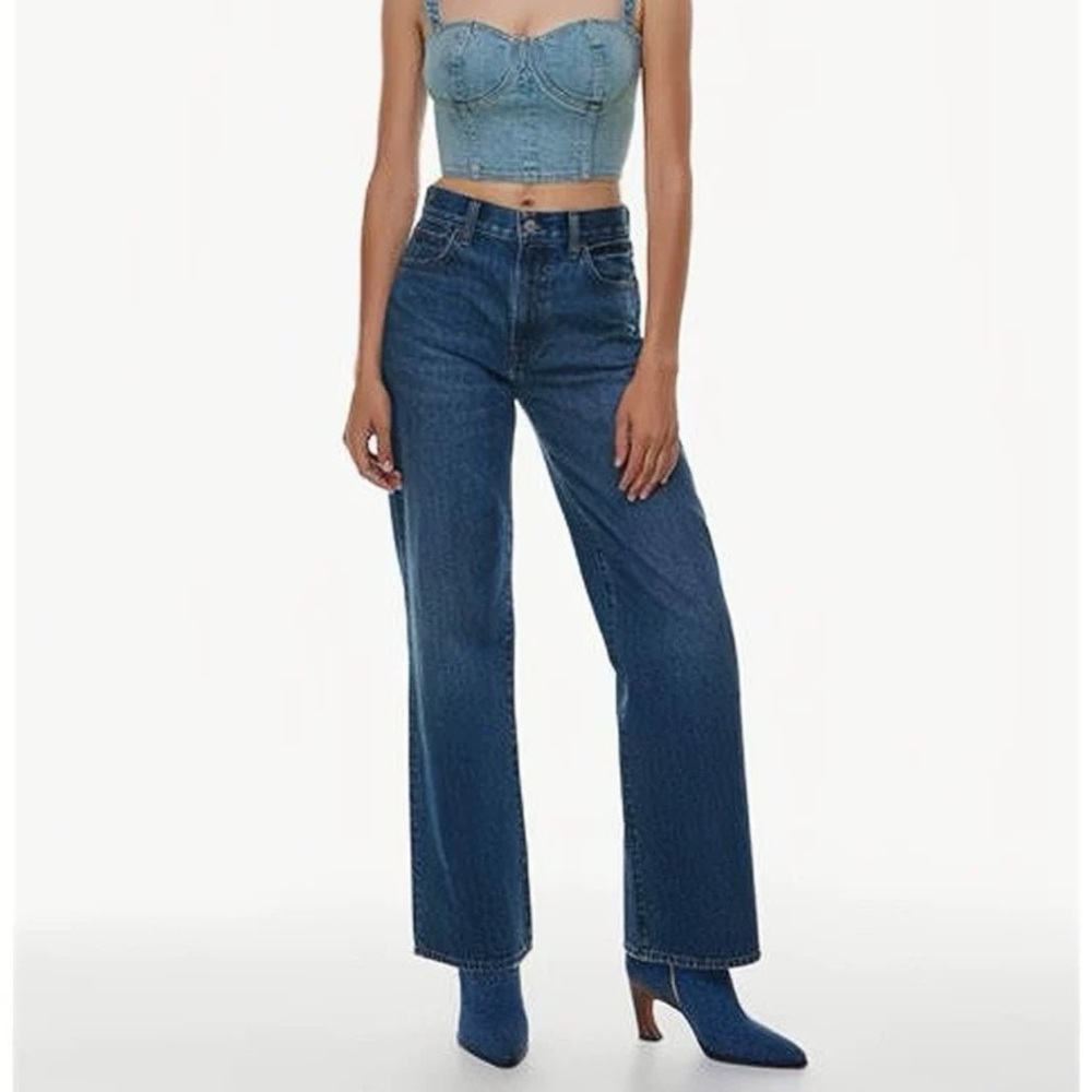 Denim Forum The Farrah Hi-Rise Wide Jeans